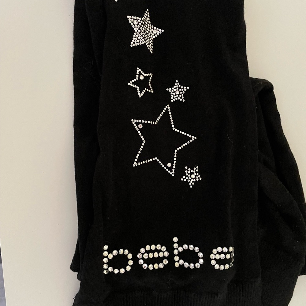 Bebe Black Star Embellished Pants